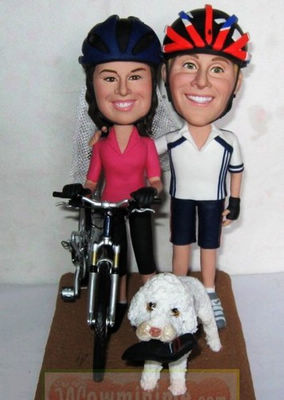 Wedding cake toppers- Bike suit- 10671 Wedding cake toppers- Bike suit- 10671